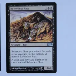 Magic: The Gathering Relentless Rats M10 108/249 Black Regular Playset x4 2009 - Image 5
