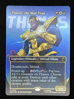 Thanos the Mad Titan Borderless Foil MTG Marvel Super Heroes - Image 1
