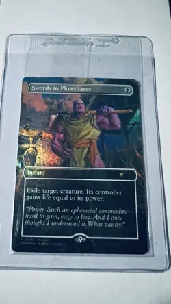MTG Swords to Plowshares PSA Magazine Promo Marvel Thanos IN HAND - Image 1