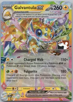 Galvantula ex 051 Stellar Crown Play Lightning Pokemon Card NM - Image 1