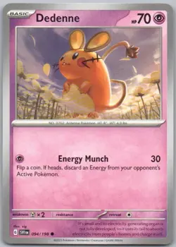 Dedenne 094 Scarlet & Violet Normal Psychic Pokemon Card NM - Image 1
