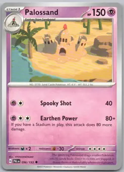 Palossand 096 Paldea Evolved Normal Psychic Pokemon Card NM - Image 1