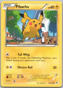 Pikachu 020 Roaring Skies Normal Lightning Pokemon Card NM - Image 1