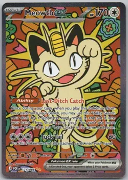 Meowth ex 121 Perfect Order Holo Colorless Pokemon Card NM - Image 1