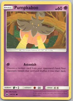 Pumpkaboo 44 Crimson Invasion Normal Psychic Pokemon Card NM - Image 1