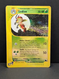 Ledian 15/144 Skyridge Reverse Holo Rare Pokemon TCG Nintendo e-reader MP - Image 1