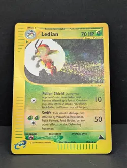 Ledian 15/144 Skyridge Reverse Holo Rare Pokemon TCG Nintendo e-reader MP - Image 3