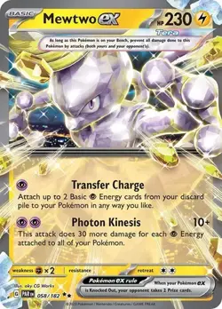 Mewtwo ex 058/182 Holo Double Rare Paradox Rift | NM/MT | Pokemon Trading TCG - Image 1