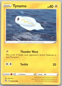 Tynamo 095 Fusion Strike Normal Lightning Pokemon Card NM - Image 1
