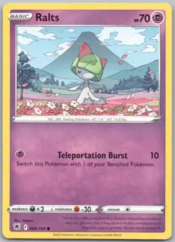 Ralts 060 Astral Radiance Normal Psychic Pokemon Card NM - Image 1