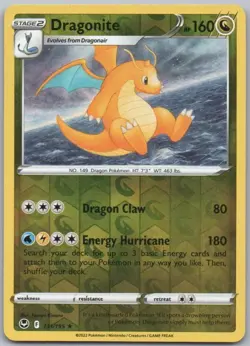 Dragonite 131 Silver Tempest Reverse Holo Dragon Pokemon Card NM - Image 1