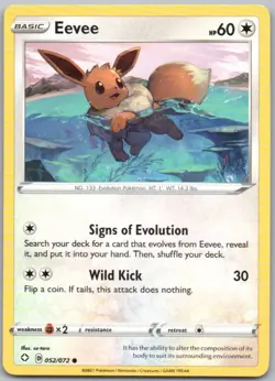 Eevee 052 Shining Fates Normal Colorless Pokemon Card NM - Image 1