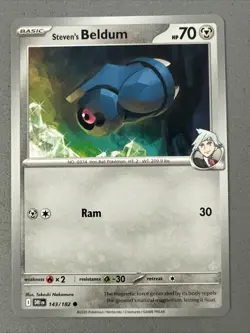 Pokemon TCG * Destined Rivals 143/182 Steven's Beldum C * UNG NM FRESH PACK - Image 1