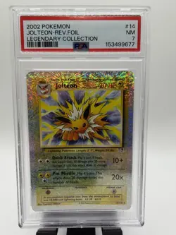 2002 Pokemon Legendary Collection - #14 Jolteon [Reverse Holo] - PSA 7 - Image 2