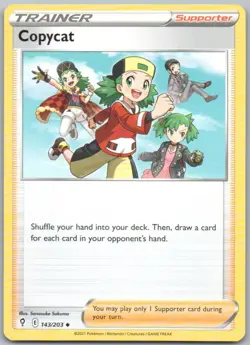 Copycat 143 Evolving Skies Normal Trainer Pokemon Card NM - Image 1