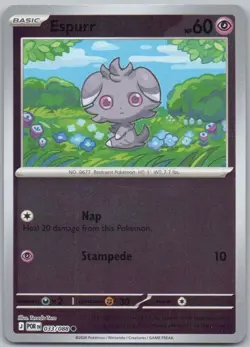 Espurr 033 Perfect Order Reverse Holo Psychic Pokemon Card NM - Image 1