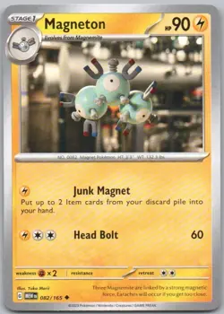 Magneton 082 151 Normal Lightning Pokemon Card NM - Image 1