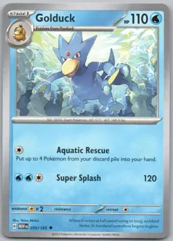 Golduck 055 151 Normal Water Pokemon Card NM - Image 1