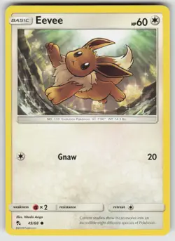 Eevee 49/68 Common Hidden Fates Pokemon Near Mint - Image 1