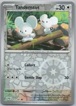 Tandemaus 073 Paldean Fates Reverse Holo Colorless Pokemon Card NM - Image 1
