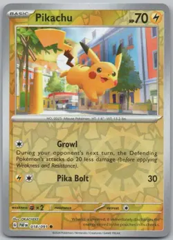 Pikachu 018 Paldean Fates Reverse Holo Lightning Pokemon Card NM - Image 1