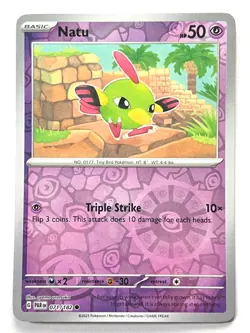 Natu 071/182 Reverse Holo Common - Paradox Rift Pokemon Pack Fresh Near Mint NM - Image 1