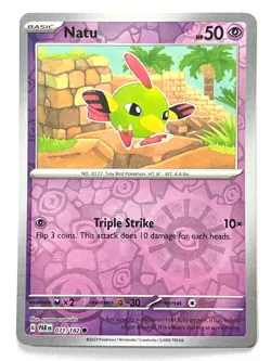 Natu 071/182 Reverse Holo Common - Paradox Rift Pokemon Pack Fresh Near Mint NM - Image 3