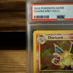 1999 POKEMON BASE SET UNLIMITED #4 CHARIZARD-HOLO PSA NM 7 - Image 2