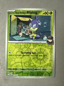 Pokemon TCG * Destined Rivals 015/182 Team Rocket's Blipbug REVERSE HOLO * NM - Image 1