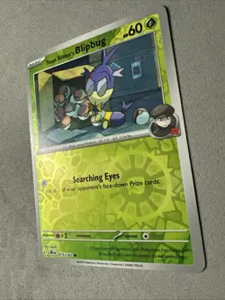Pokemon TCG * Destined Rivals 015/182 Team Rocket's Blipbug REVERSE HOLO * NM - Image 2