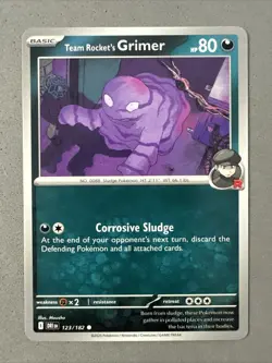 Pokemon TCG * Destined Rivals 123/182 Team Rocket's Grimer C * UNG NM FRESH PACK - Image 1