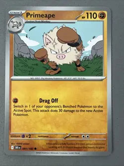 Pokemon TCG * Destined Rivals 091/182 Primeape Common * UNG NM FRESH PACK - Image 1