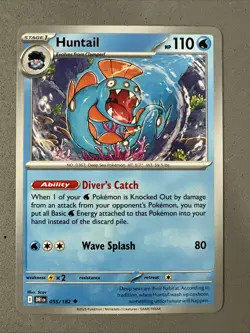 Pokemon TCG * Destined Rivals 055/182 Huntail Uncommon * UNG NM FRESH PACK - Image 1
