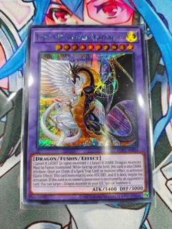 Yugioh Asian English OCG INFO-AE034 Light and Darkness Dragonlord - Secret Rare - Image 1