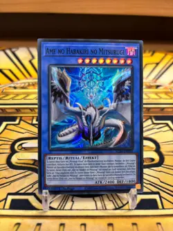 Yugioh Ame no Habakiri no Mitsurugi Super Rare ALIN-DE092 - Image 1