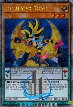 Yugioh Lunalight Tiger - Quarter Century Secret Rare 1st Edition RA04-EN020 - Image 1