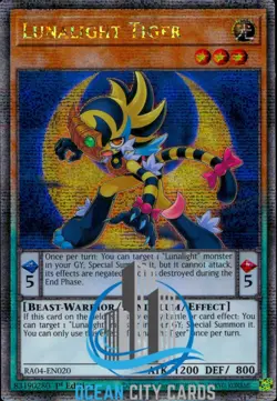 Yugioh Lunalight Tiger - Quarter Century Secret Rare 1st Edition RA04-EN020 - Image 3