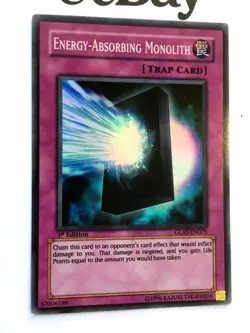 YUGIOH - ENERGY-ABSORBING MONOLITH - 1ST ED - GLAS-EN075 - ULTIMATE RARE - NM - Image 2
