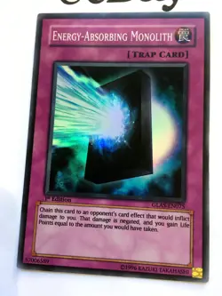 YUGIOH - ENERGY-ABSORBING MONOLITH - 1ST ED - GLAS-EN075 - ULTIMATE RARE - NM - Image 3