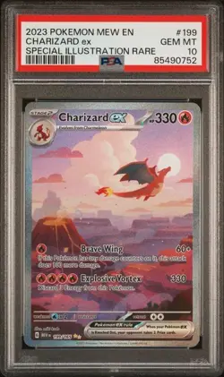 Pokemon Charizard ex 151 Special Illustration Rare #199 PSA 10 Gem Mint - Image 1