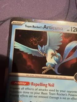 Team Rocket's Articuno 051/182 (Cosmo Holo) Pokemon NM W/ SWIRL - Image 3