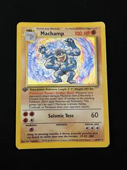 Pokemon TCG 1999 Machamp 008/102 Deck Exclusives 1st Edition Holo - Image 1