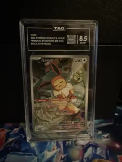 Eevee 173 Sv: Scarlet & Violet Promo Holo Black Star TAG NM MT+ 8.5 Pokemon - Image 1