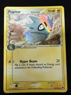 Pupitar Delta Species 59/101 Rev Holo Stamped Dragon Frontiers Pokemon MP - Image 2