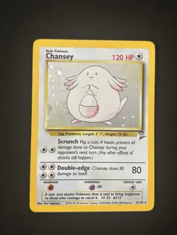 Chansey 003/130 Base Set 2 Holo Pokemon TCG - MP - Image 1