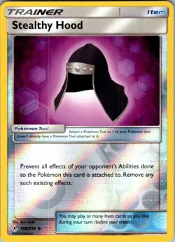 Stealthy Hood 186/214 Unbroken Bonds Pokemon Reverse Holo Near Mint - Image 1