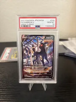 2021 POKEMON JAPANESE SWORD & SHIELD VMAX CLIMAX #244 FULL ART/UMBREON V PSA 10 - Image 5