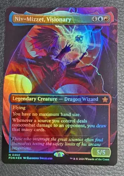 Niv-Mizzet, Visionary (Borderless) -Foil - MTG - Foundations Magic Card - Image 1