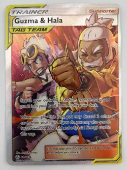 Guzma & Hala - 229/236 - Pokemon Cosmic Eclipse Sun & Moon Full Art NM - Image 1