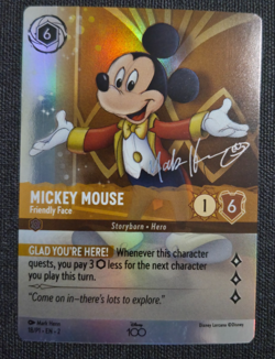 Disney Lorcana D 100 D100 Mickey Mouse Friendly Face Promo Foil EN NM Rare - Image 2